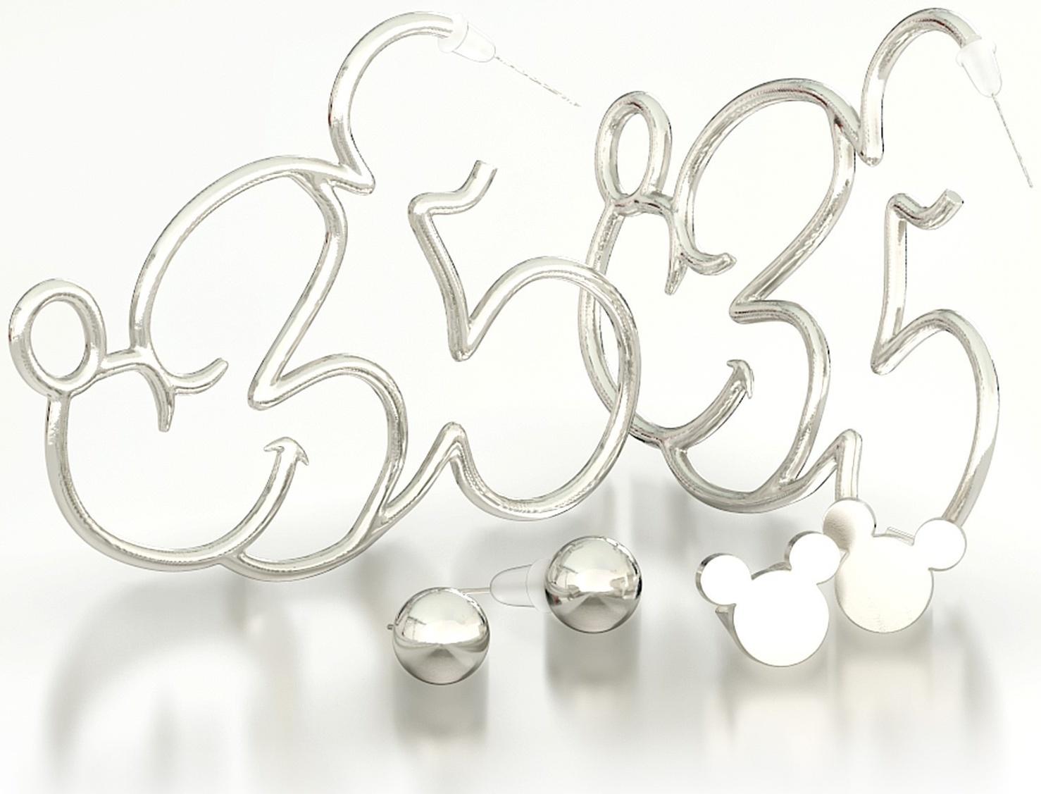 Серьги набор, 3 пары, цвет серебрянный 