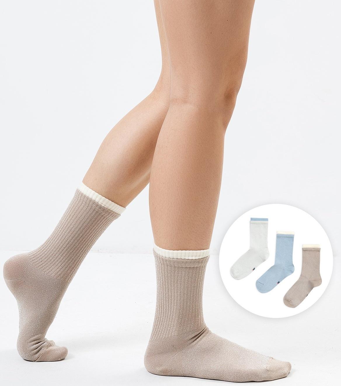 Набор носков женских (3 пары), размер 25-27