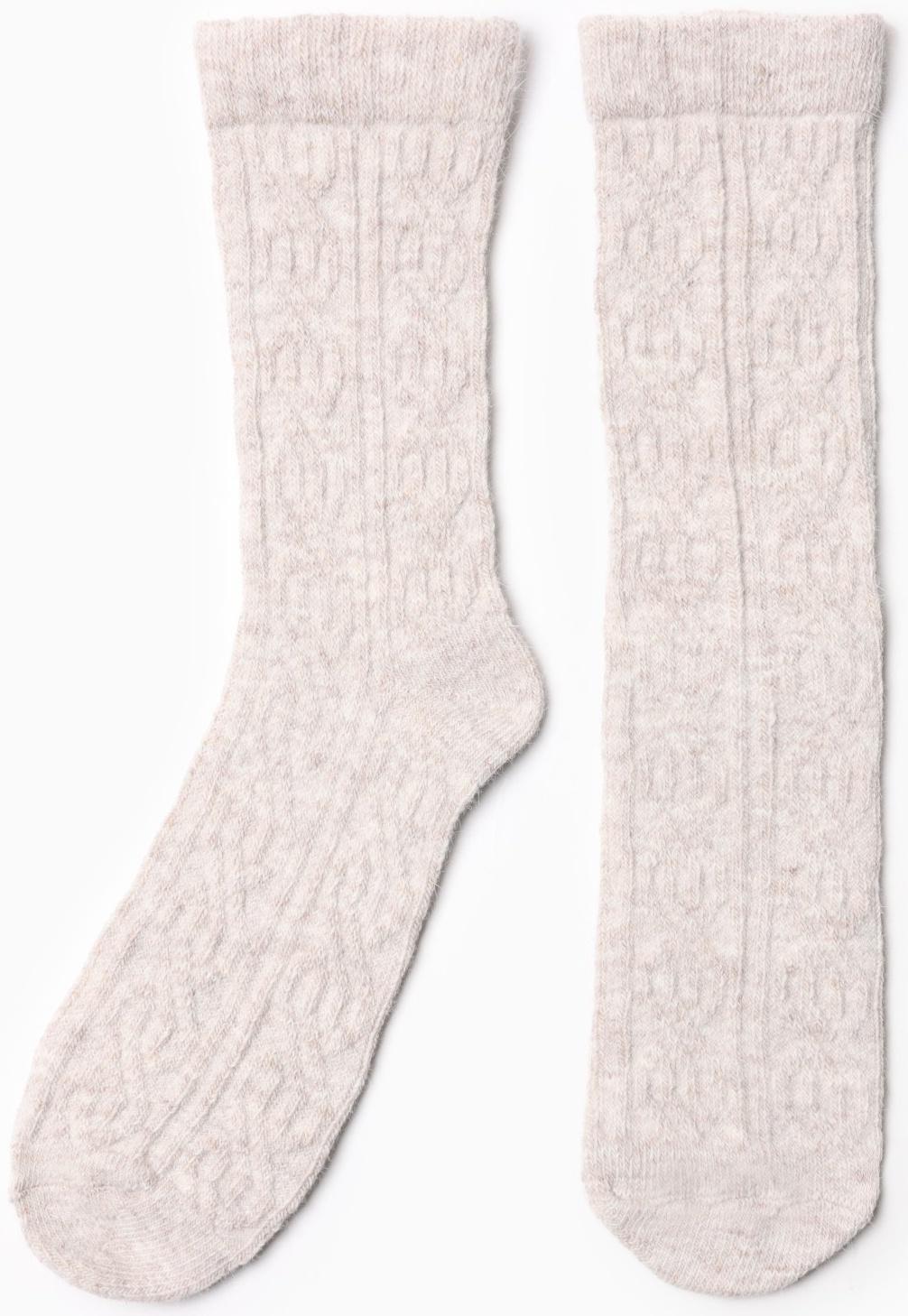 Носки женские, цвет светло-бежевый меланж, размер 23-25