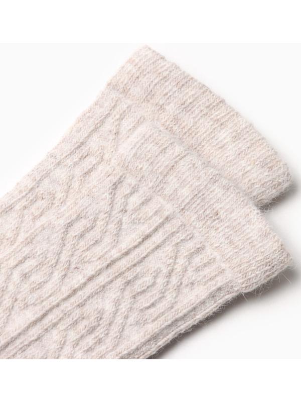 Носки женские, цвет светло-бежевый меланж, размер 23-25