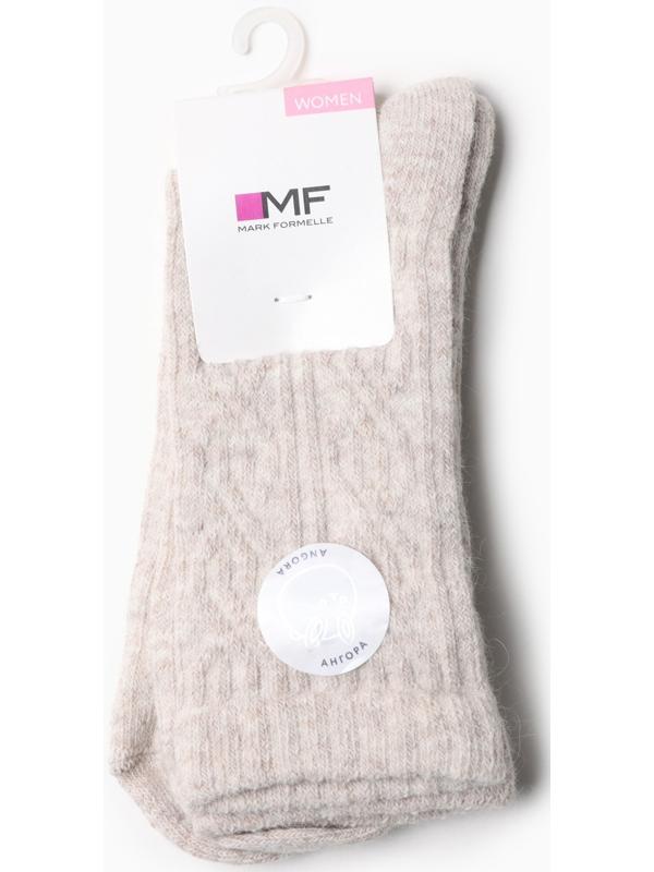 Носки женские, цвет светло-бежевый меланж, размер 23-25