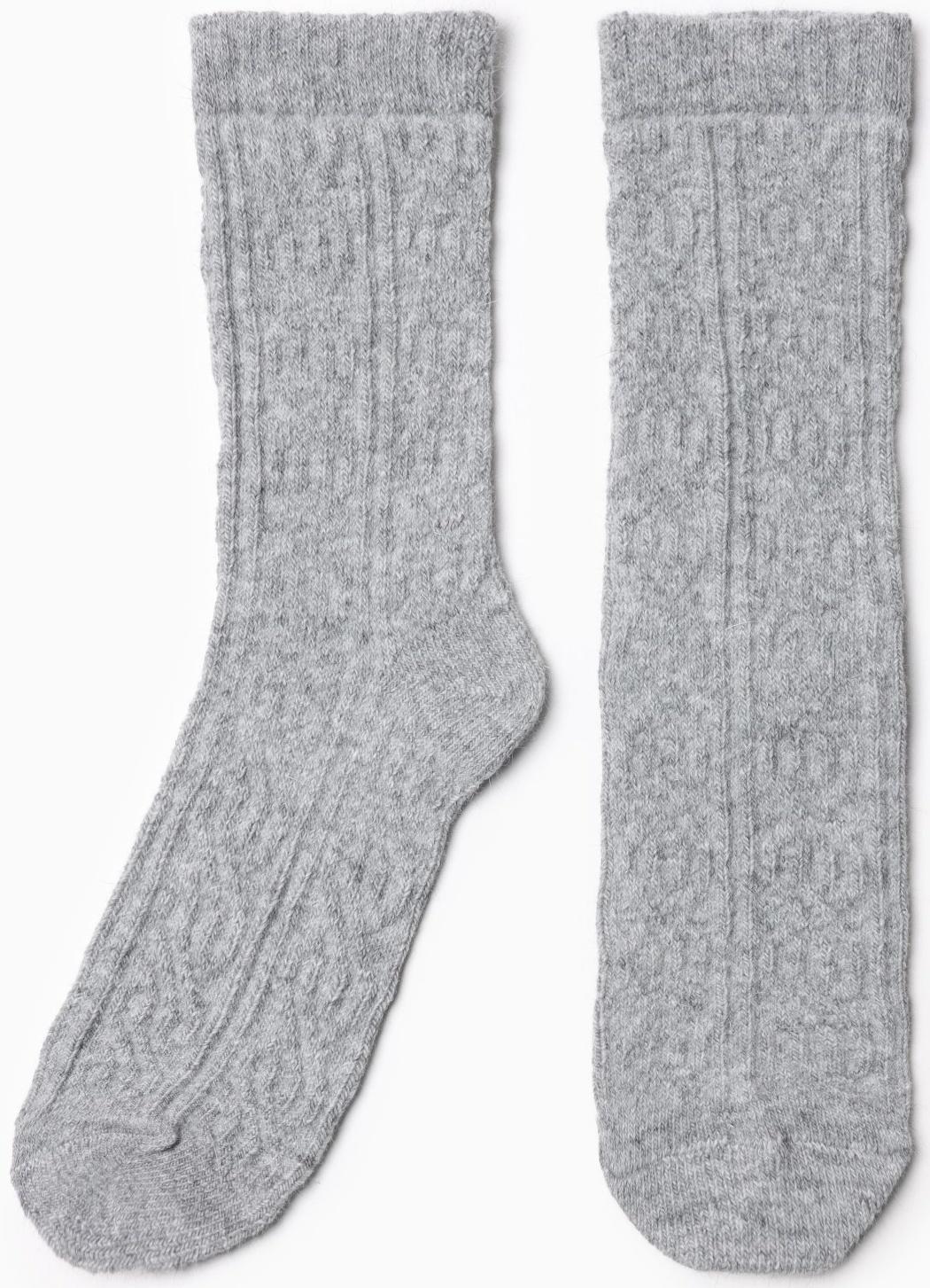 Носки женские, цвет светло-серый меланж, размер 23-25