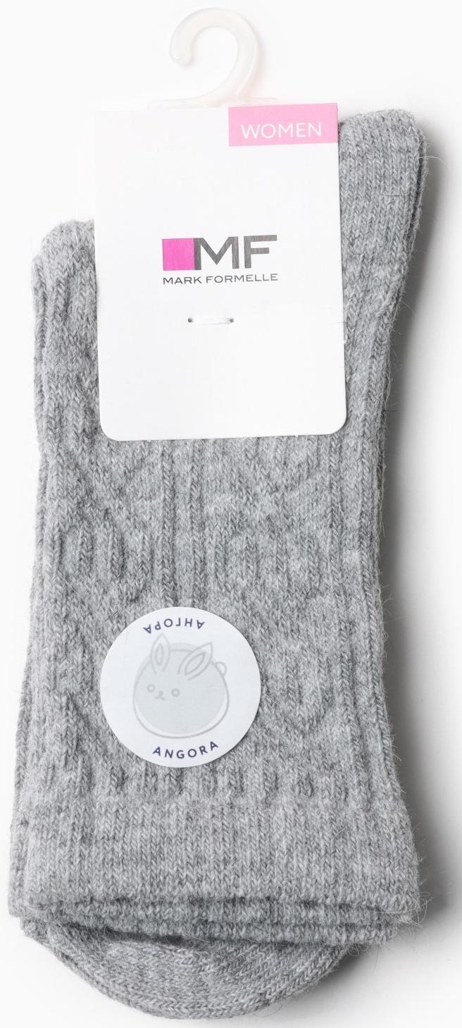 Носки женские, цвет светло-серый меланж, размер 23-25