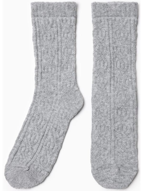 Носки женские, цвет светло-серый меланж, размер 23-25