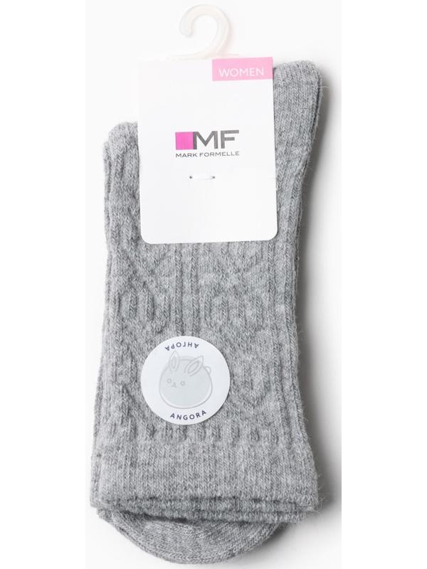 Носки женские, цвет светло-серый меланж, размер 23-25