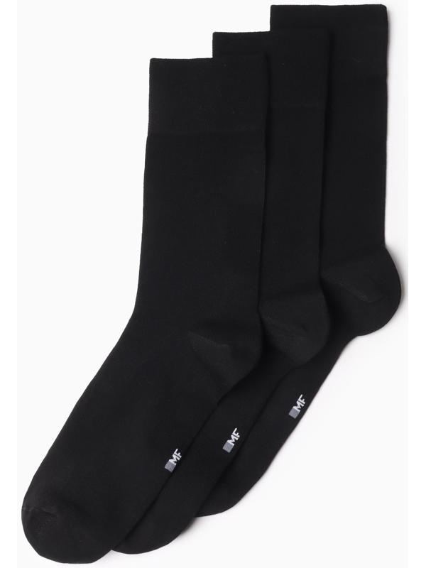 Набор мужских носков (3 пары), цвет чёрный, размер 27-29