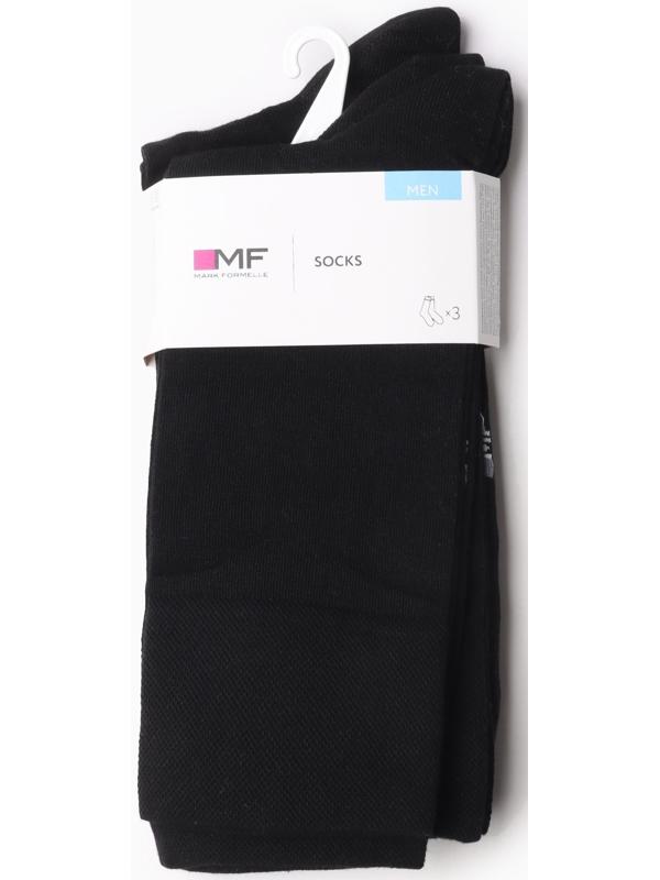 Набор мужских носков (3 пары), цвет чёрный, размер 27-29
