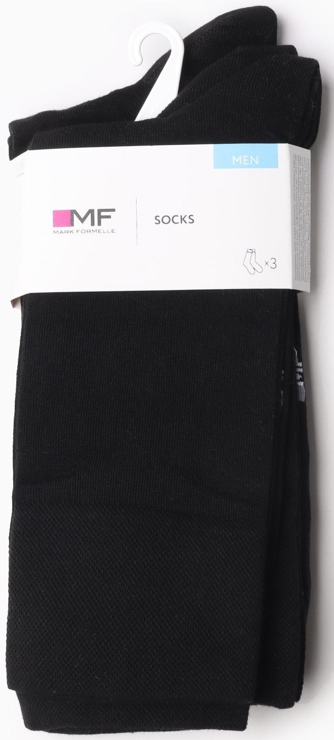 Набор мужских носков (3 пары), цвет чёрный, размер 29-31