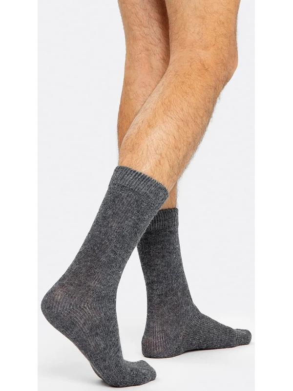 Носки мужские, цвет тёмно-серый меланж, размер 27-29