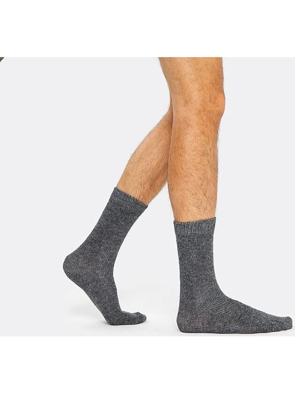 Носки мужские, цвет тёмно-серый меланж, размер 29-31