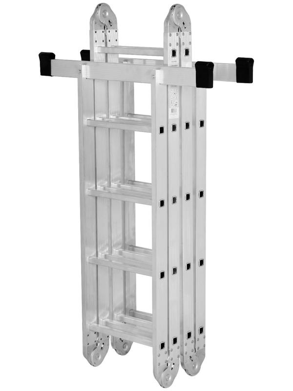 Лестница-трансформер ТУНДРА, алюминиевая, 4х5х5х4 ступени