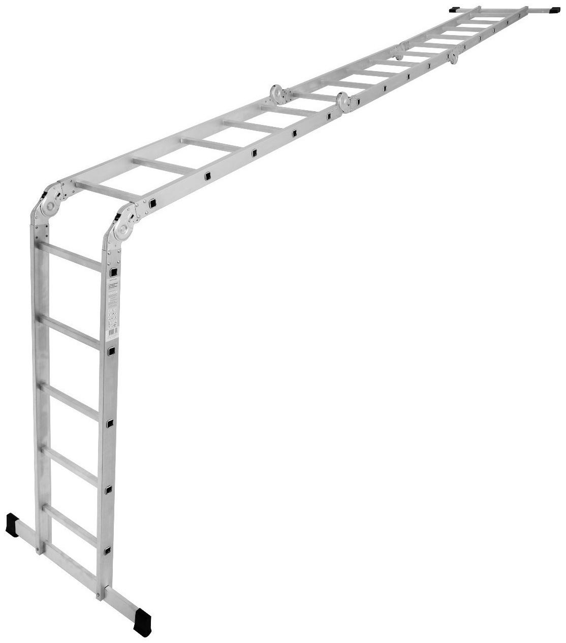 Лестница-трансформер ТУНДРА, алюминиевая, 4х5 ступени