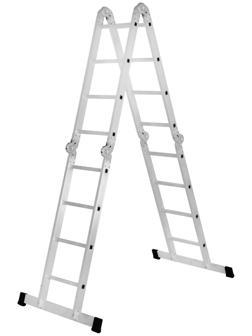 Лестница-трансформер ТУНДРА, алюминиевая, 4х4 ступени