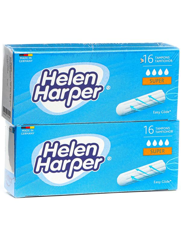 Тампоны безаппликаторные Helen Harper, Super, 16 шт (2 упаковки)