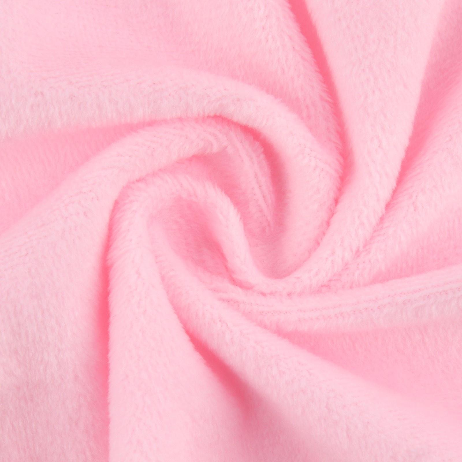 Лоскут плюш, 50 × 50 см, 220 г/м, цвет светло-розовый №57