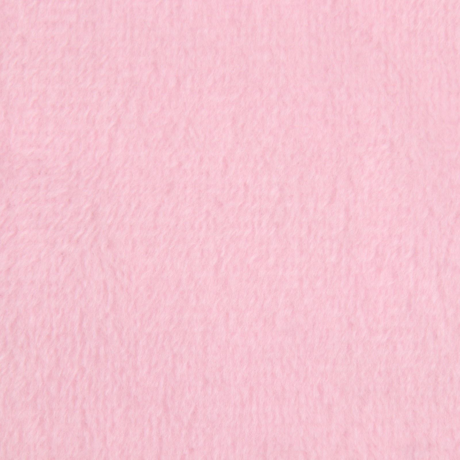 Лоскут плюш, 50 × 50 см, 220 г/м, цвет светло-розовый №57