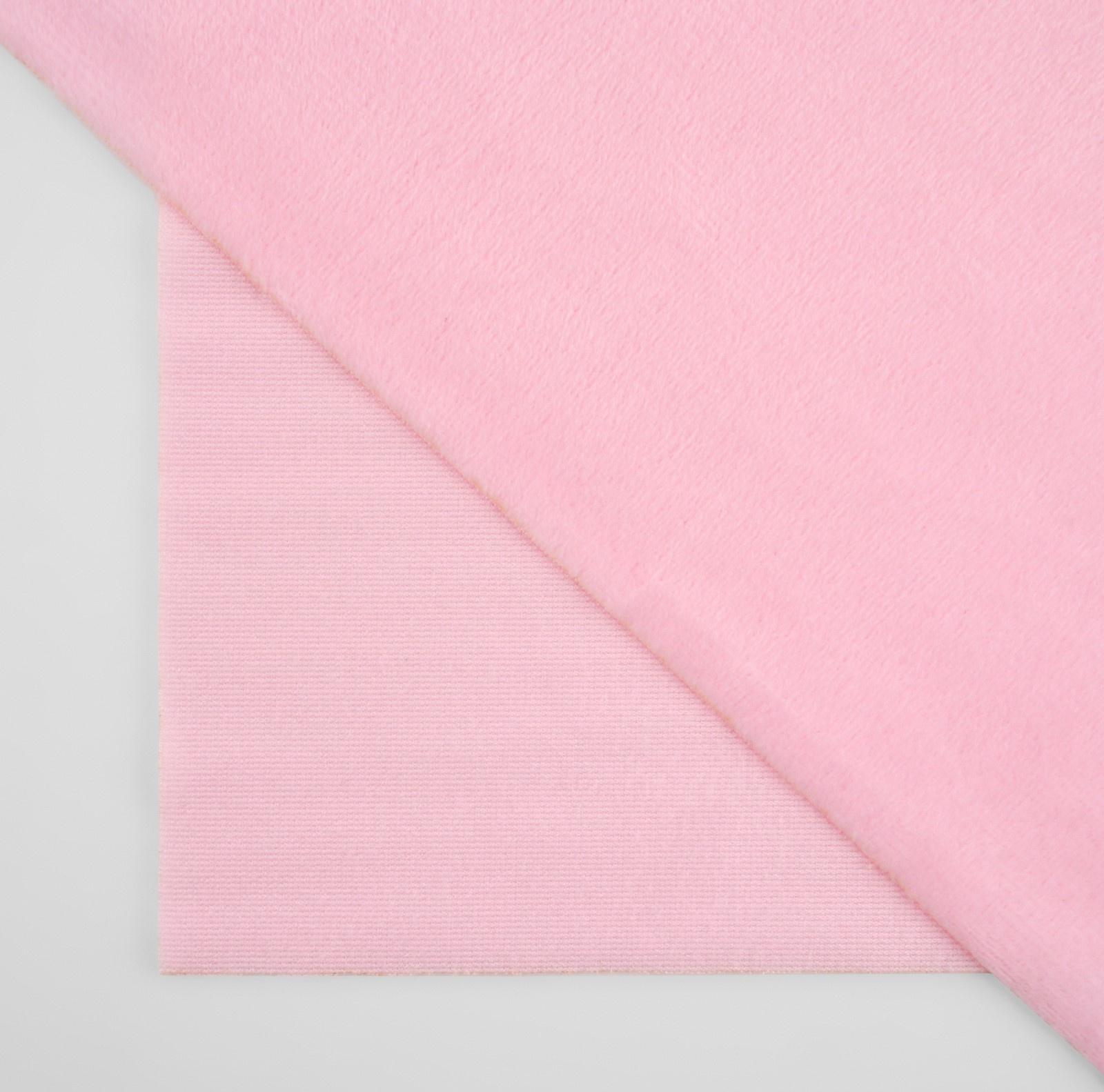 Лоскут плюш, 50 × 50 см, 220 г/м, цвет светло-розовый №57