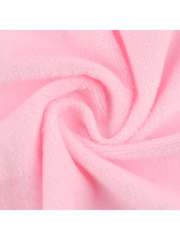 Лоскут плюш, 50 × 50 см, 220 г/м, цвет светло-розовый №57