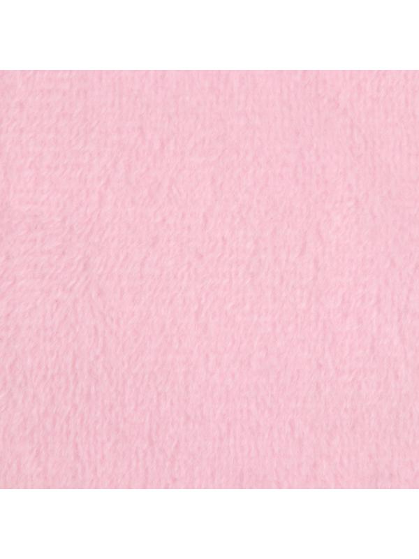 Лоскут плюш, 50 × 50 см, 220 г/м, цвет светло-розовый №57