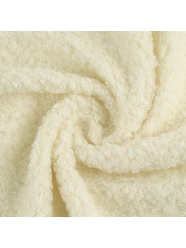 Лоскут мех «Барашек», 50 × 50 см, 500 г/м, цвет молочный №1