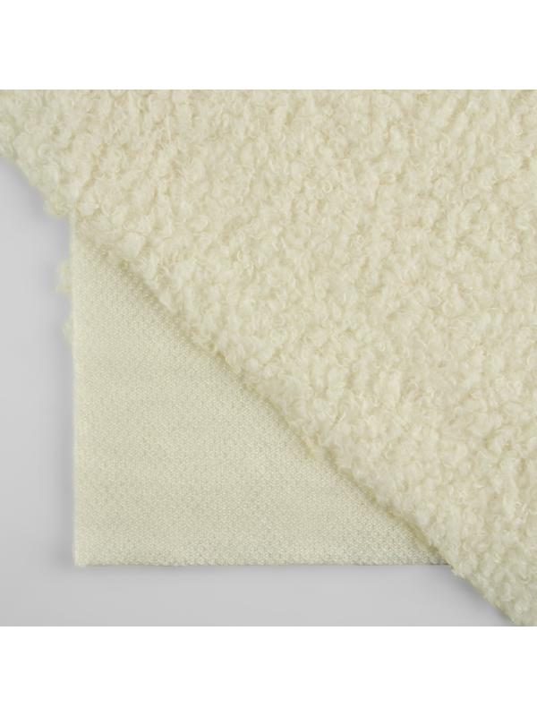 Лоскут мех «Барашек», 50 × 50 см, 500 г/м, цвет молочный №1