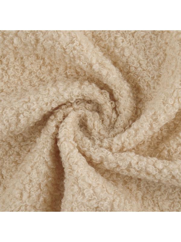 Лоскут мех «Барашек», 50 × 50 см, 500 г/м, цвет бежевый №2