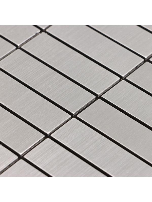 Панель самоклеящаяся 30*30см мозайка плитка серебристая