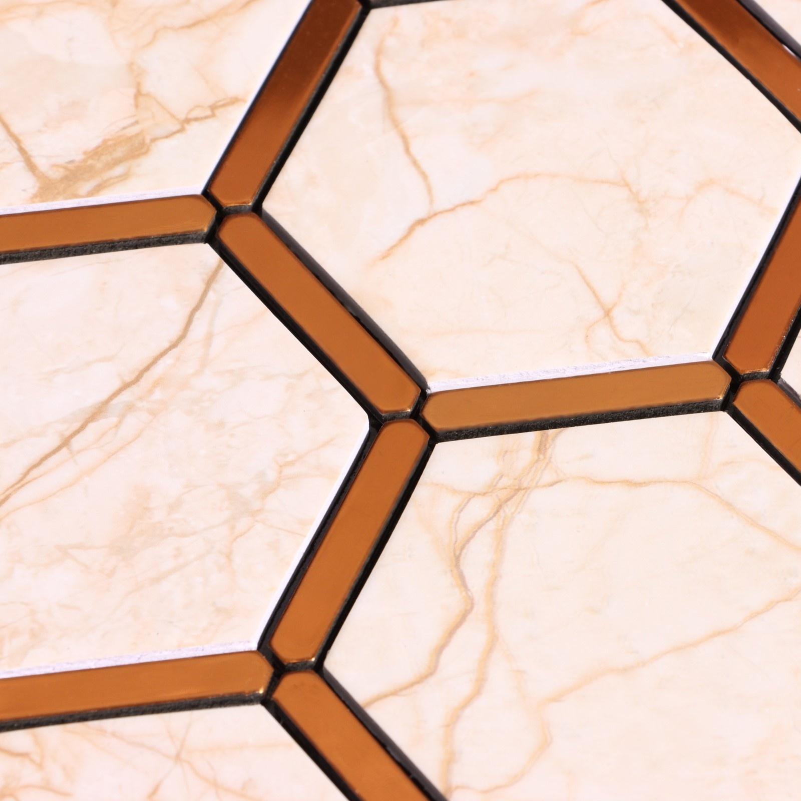 Панель самоклеящаяся 30*30см мозайка соты, светлая