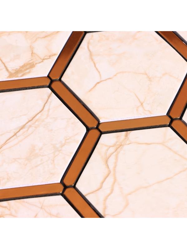 Панель самоклеящаяся 30*30см мозайка соты, светлая