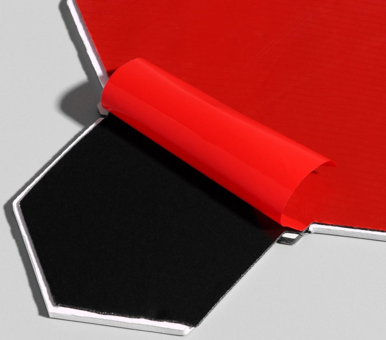 Панель самоклеящаяся 30*30см мозайка соты, коричневая