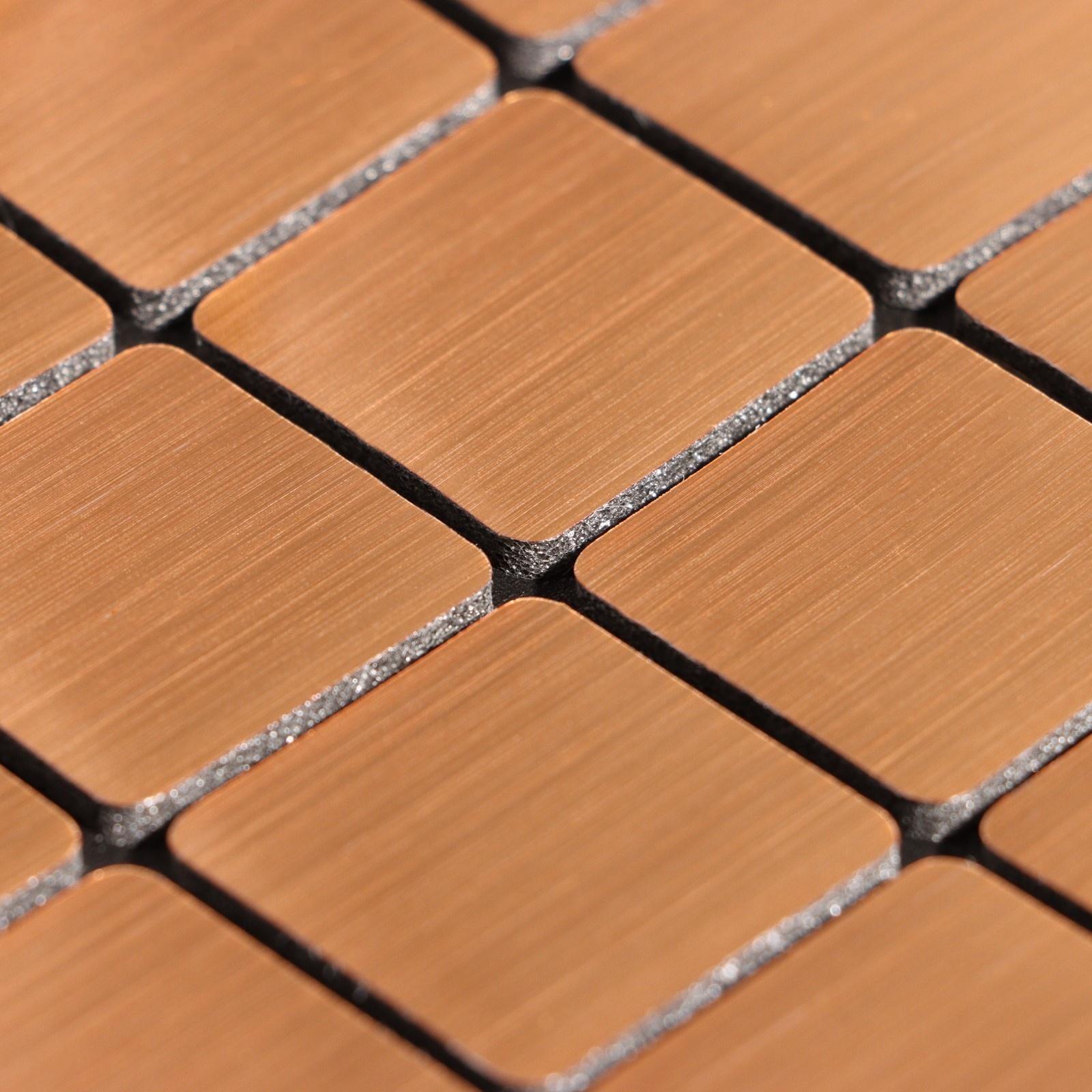 Панель самоклеящаяся 30*30см мягкая, клетка медь