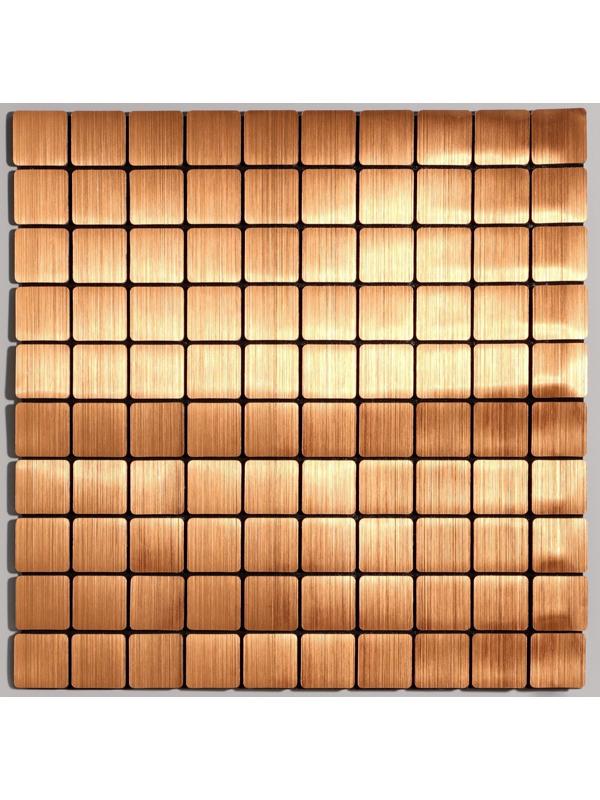 Панель самоклеящаяся 30*30см мягкая, клетка медь