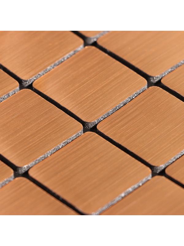 Панель самоклеящаяся 30*30см мягкая, клетка медь