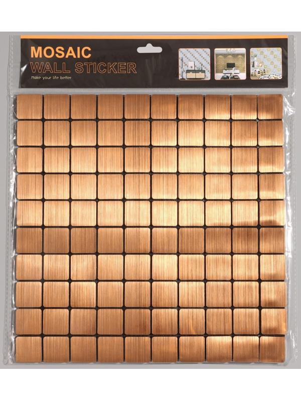 Панель самоклеящаяся 30*30см мягкая, клетка медь