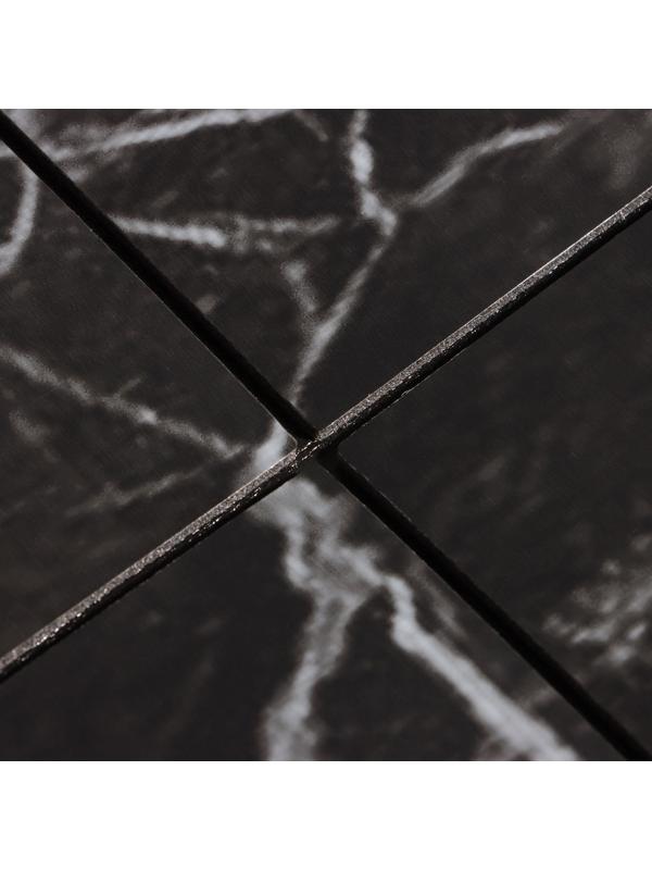 Панель самоклеящаяся 30*30см мягкая мрамор черный