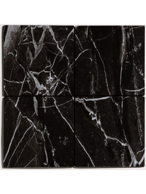 Панель самоклеящаяся 30*30см мягкая мрамор черный
