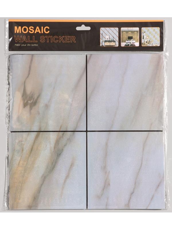 Панель самоклеящаяся 30*30см мягкая мрамор светлый