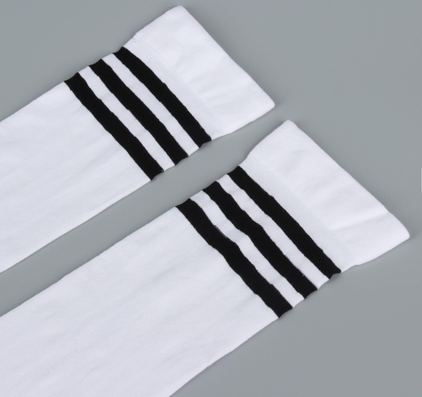 Карнавальный аксессуар- чулки, цвет белый с полосками, аниме