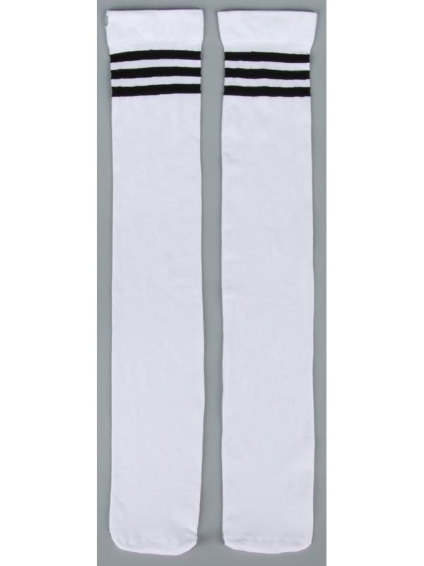 Карнавальный аксессуар- чулки, цвет белый с полосками, аниме