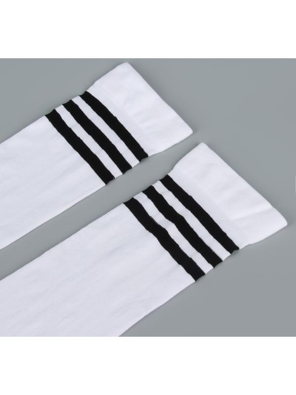 Карнавальный аксессуар- чулки, цвет белый с полосками, аниме