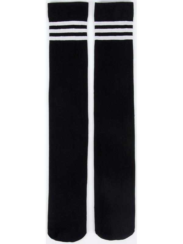 Карнавальный аксессуар- чулки, цвет черный с полосками, аниме