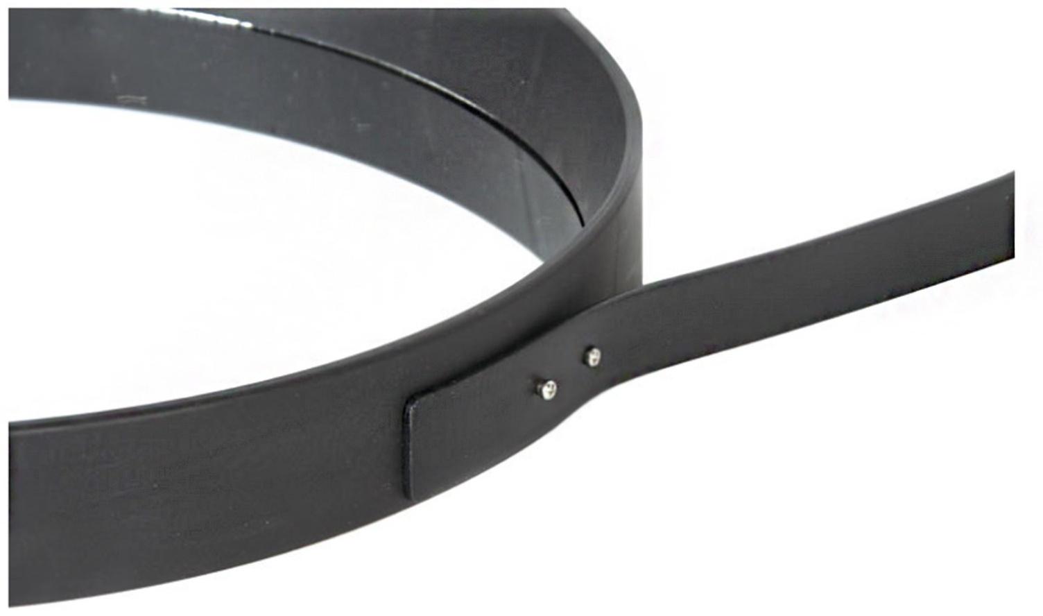 Зеркало Black Leather, круглое, d = 52 см, на кожаном ремне