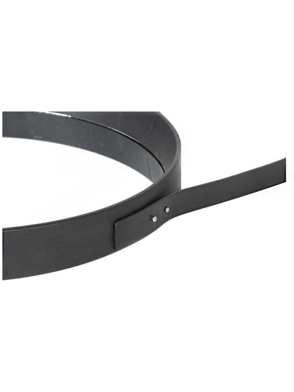 Зеркало Black Leather, круглое, d = 52 см, на кожаном ремне