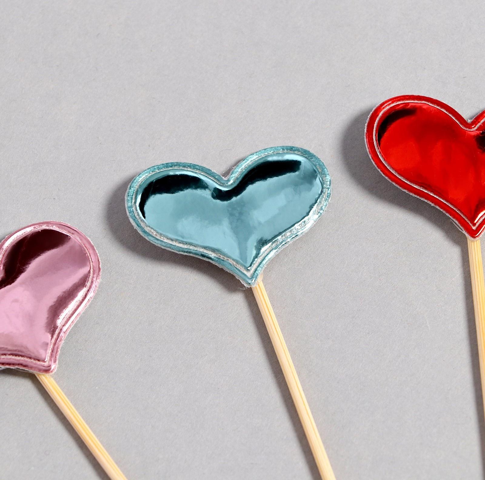 Шпажки «Сердечки», 15 см, набор 24 шт