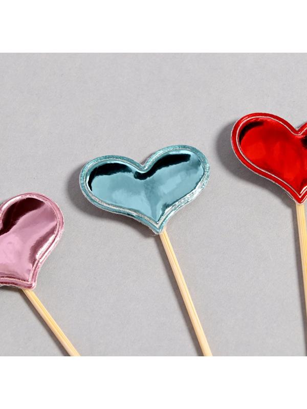 Шпажки «Сердечки», 15 см, набор 24 шт