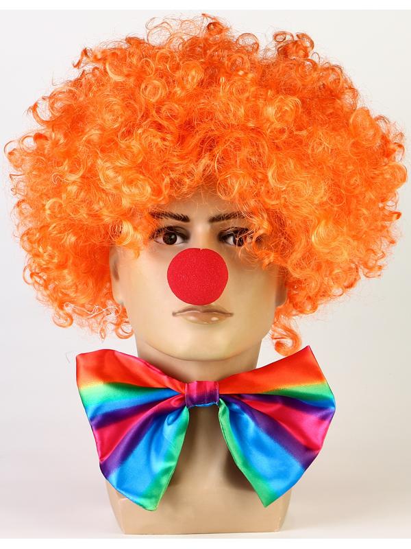 Карнавальный набор Клоуна бант22 горизонт. полоски + нос+парик