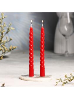 Набор свечей витых, 1,5х 15 см, 2 штуки, аромат лаванда 8 марта №2