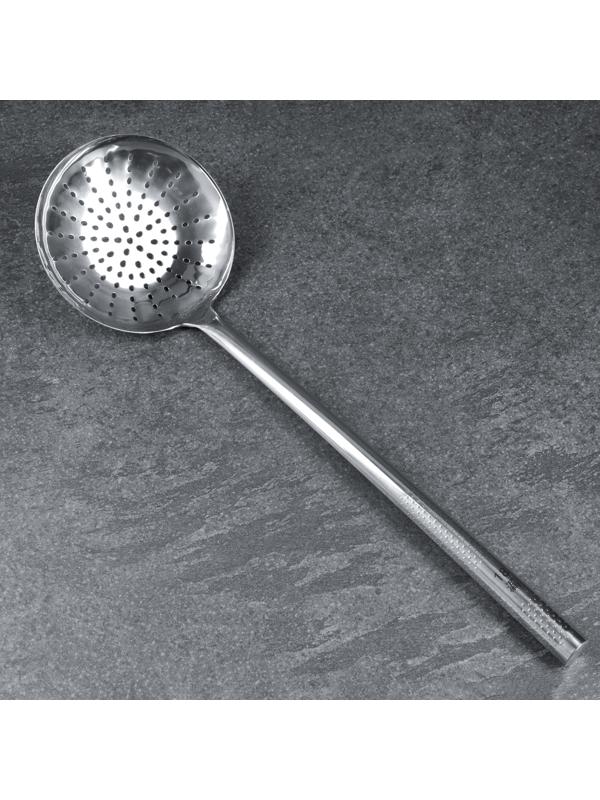 Шумовка для казана узбекская 58см, диаметр 17см, мет ручка