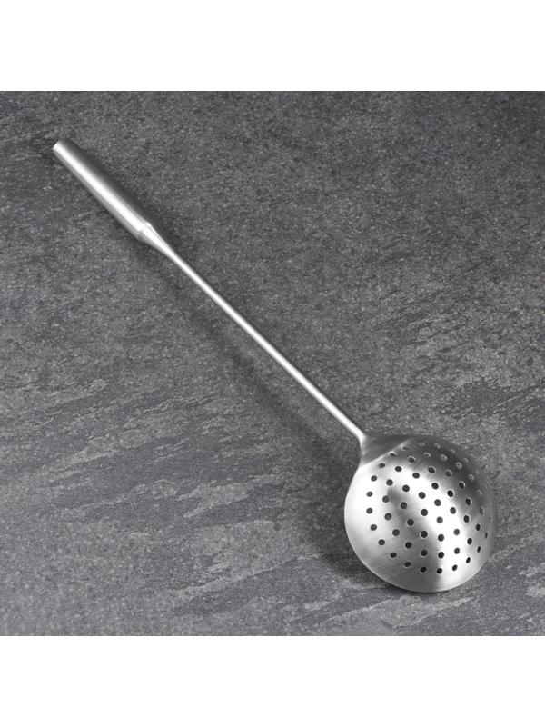 Шумовка для казана узбекская 47см, диаметр 11см, мет ручка