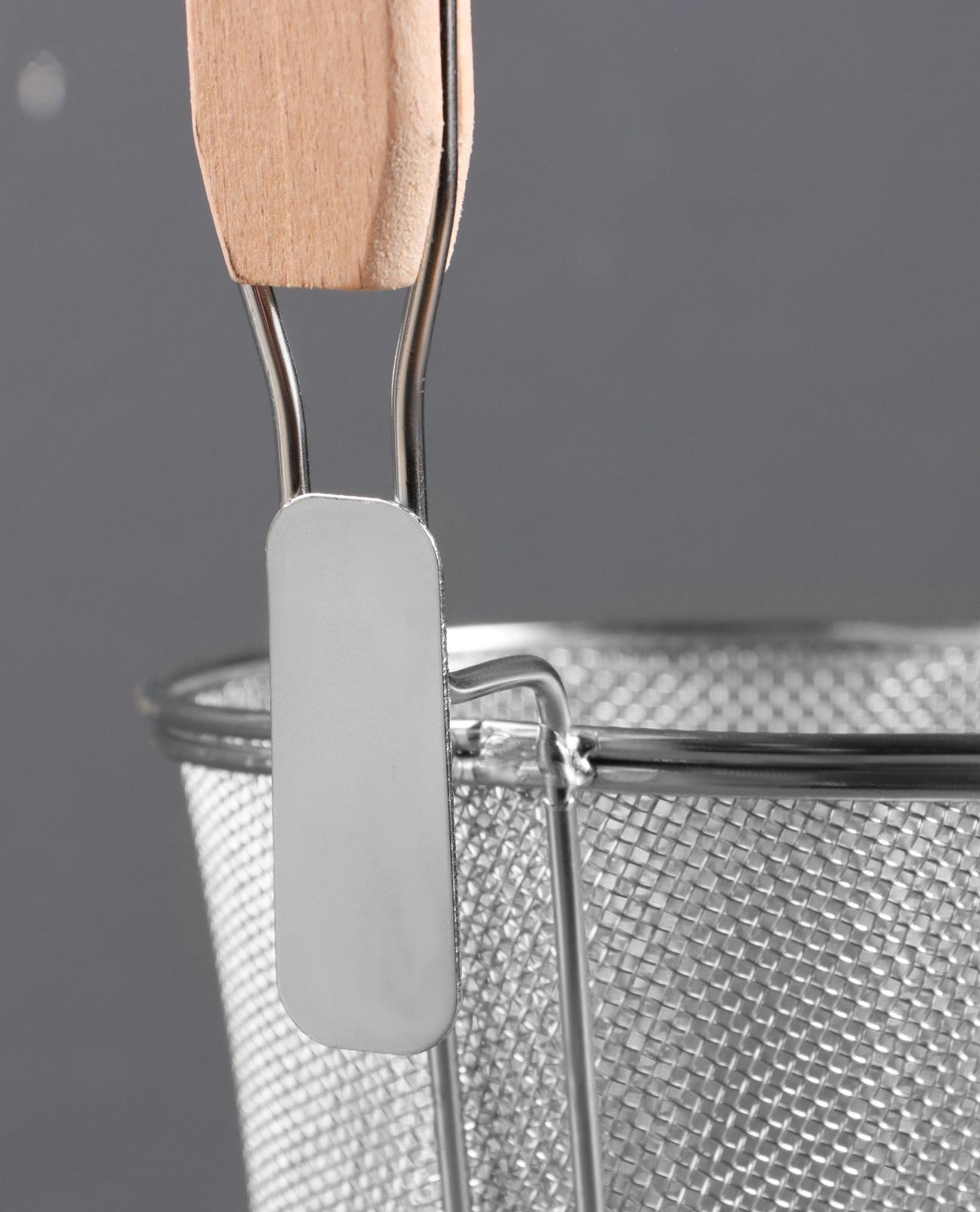 Корзинка для приготовления картошки фри, 35см, дерев ручка